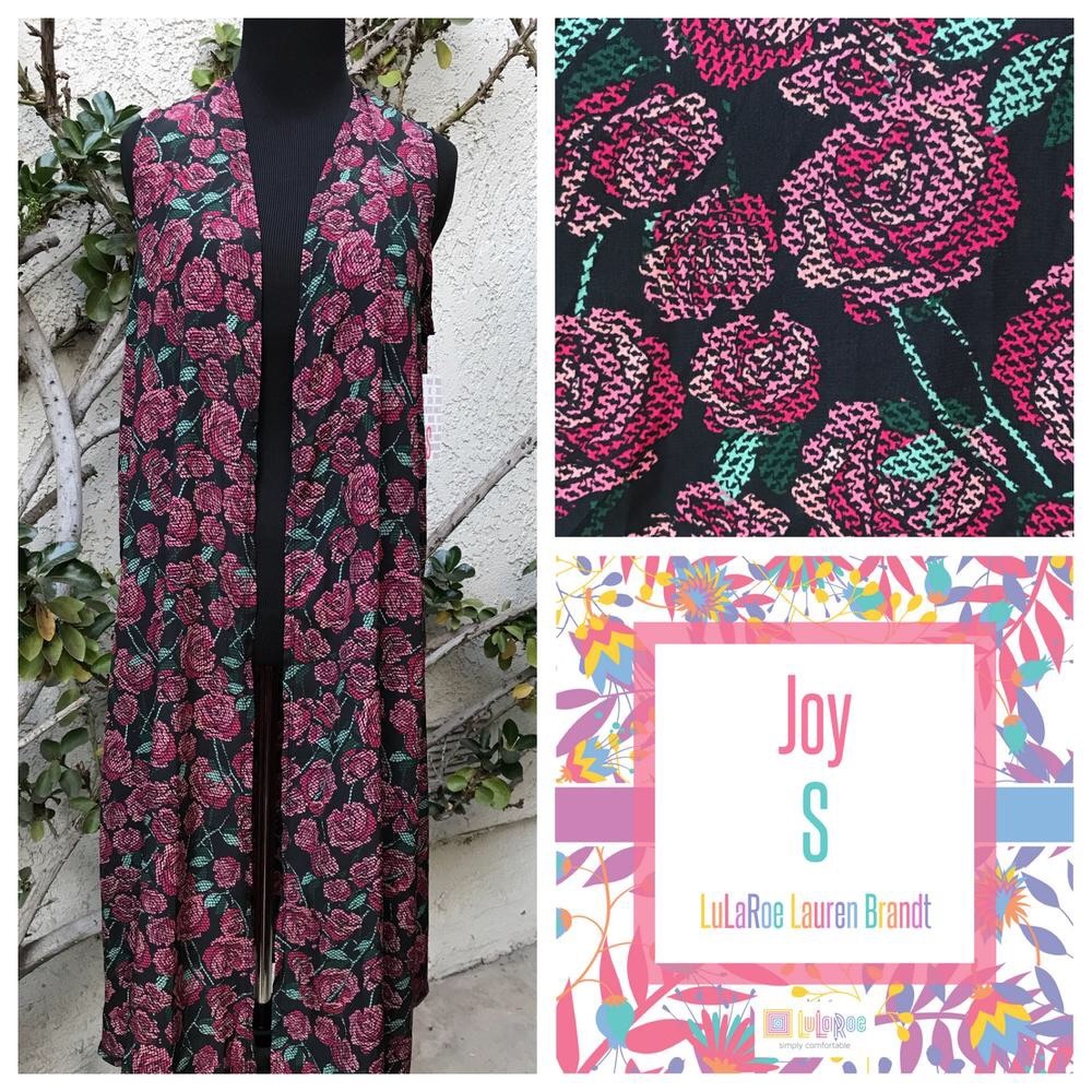 NWT!! LuLaRoe S Joy Vest! Gorgeous Roses!!